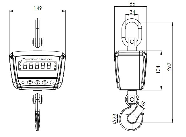 OCX-XZ-GGE-PLUS數(shù)碼顯示防水電子吊秤圖紙